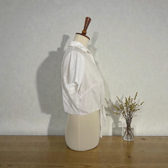 American Apparel Classic White Button-Down Shirt Sz XS/S - Picture 11 of 14